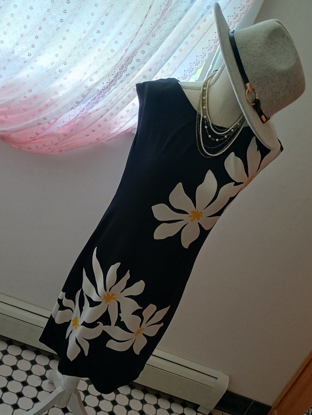 BLACK FLORAL LONDON TIMES SZ 10 / 12 DRESS